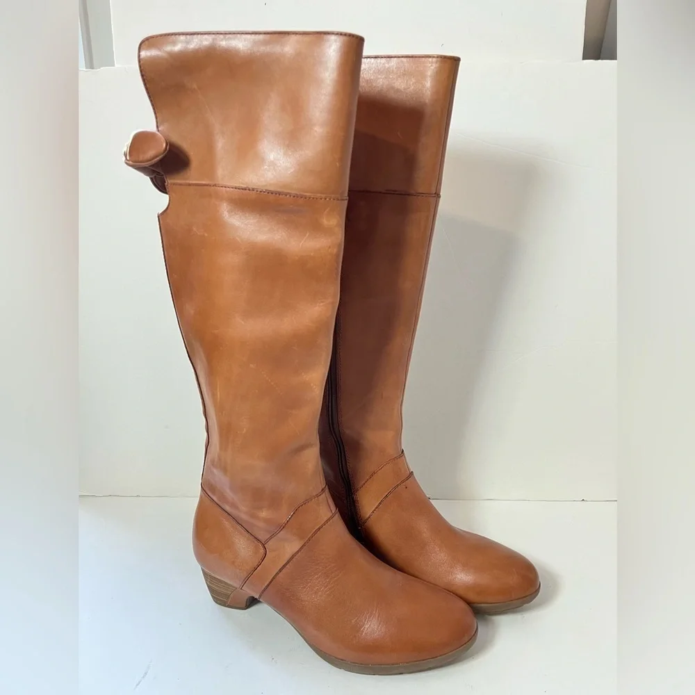Dansko Dori Tan Leather Knee High Boots Women Size 39